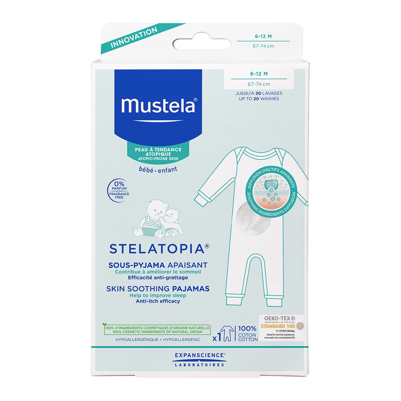 Mustela Stelatopia Skin Soothing Pajamas 6-12 Months x1