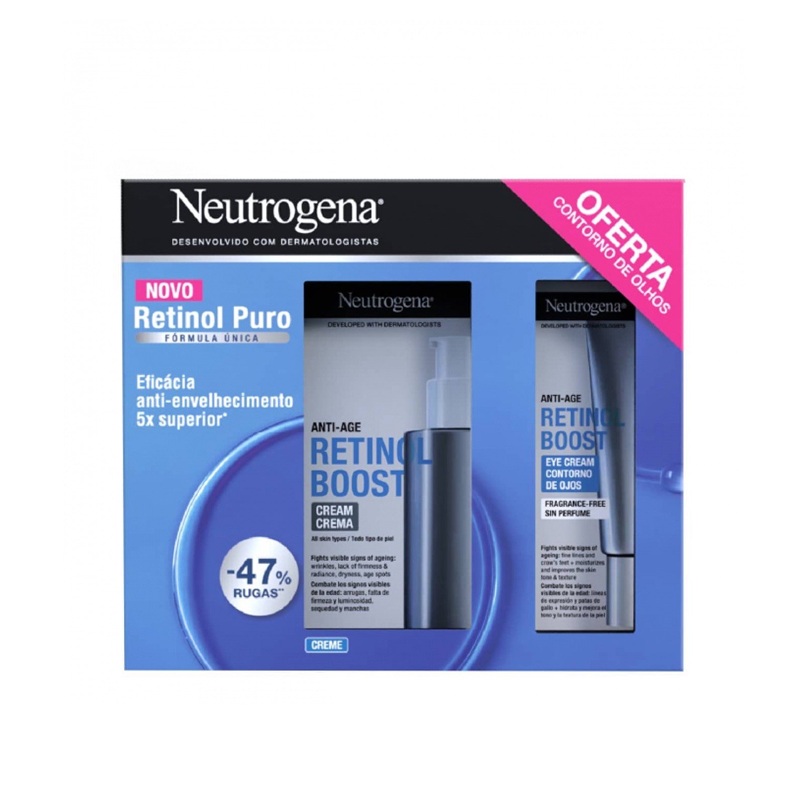 Buy GIFT SETNeutrogena Retinol Boost Cream 50ml + Eye Cream 15ml