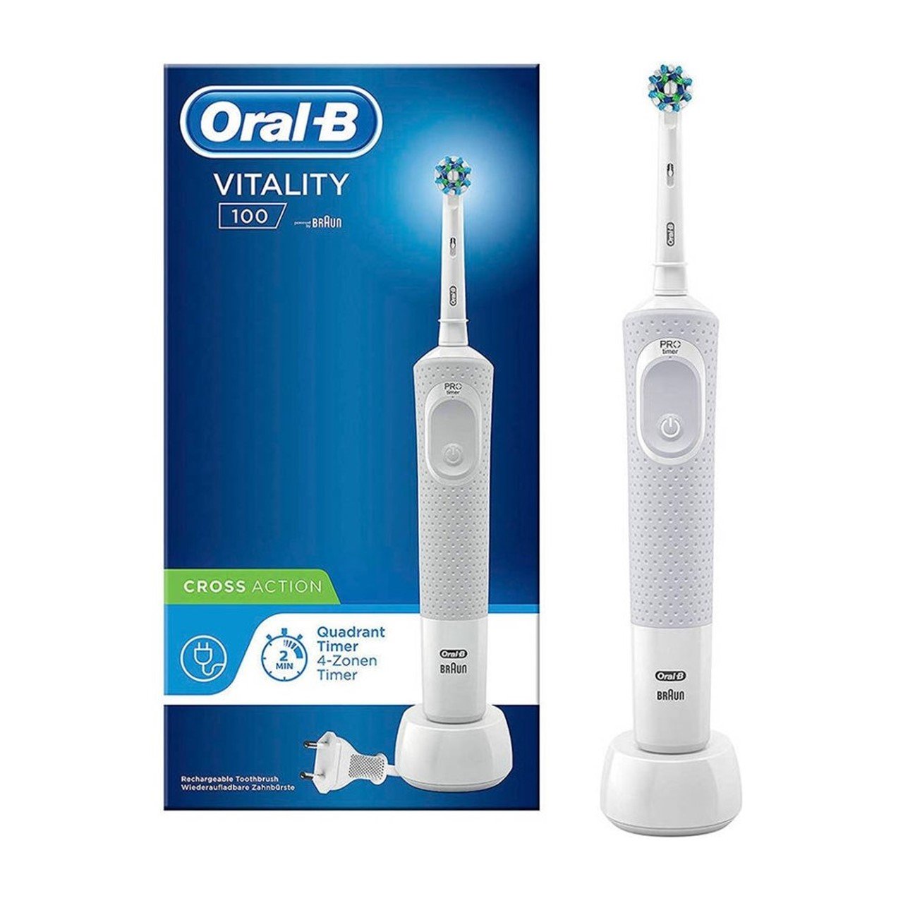 Predict Can not volatility Buy Oral-B Vitality CrossAction 100 White Electric Toothbrush · USA