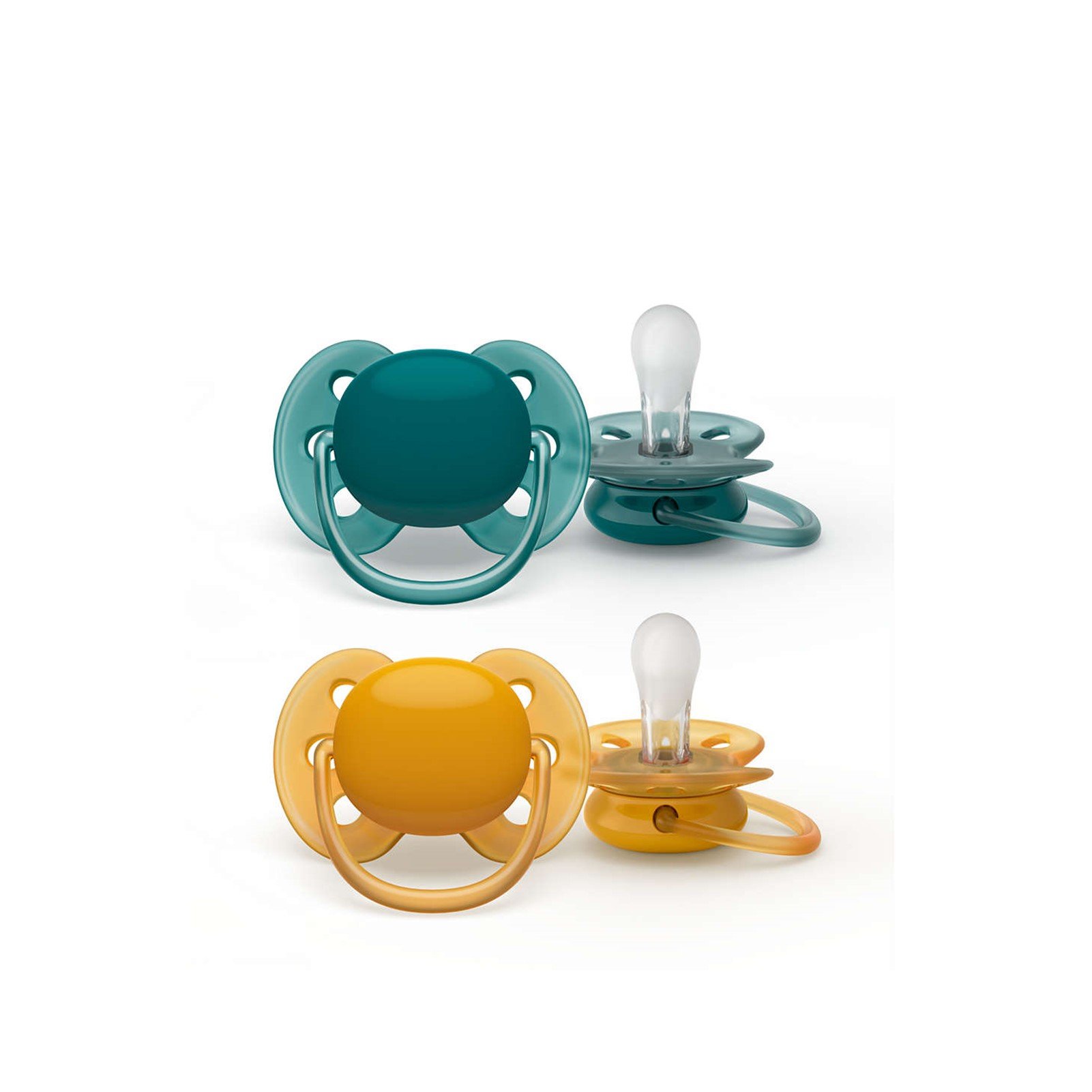 Buy Philips Avent Ultra Soft Pacifier 618m Green/Yellow x2 · Qatar
