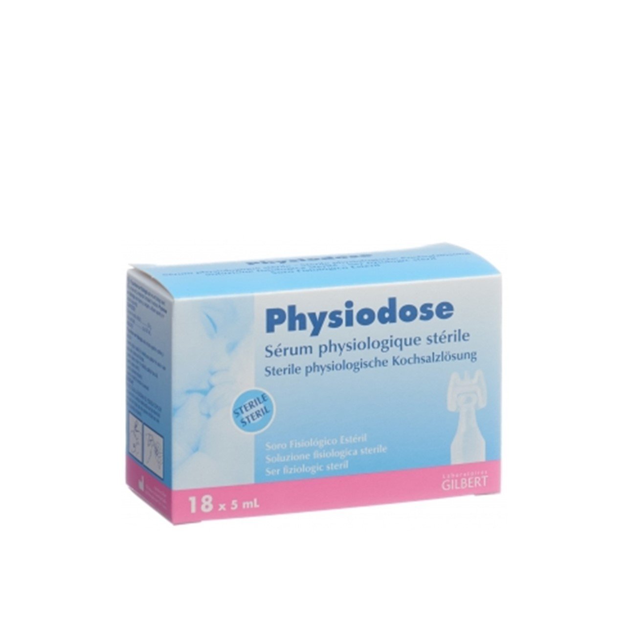 3 Pack Gilbert Physiodose Sterile Physiological Serum 40 Single Doses For Baby 