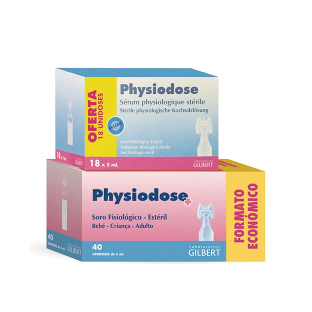 Gilbert Physiodose Sterile Physiological Serum 40 Single Doses For Baby 3 Pack 