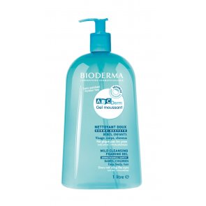 Bioderma ABCDerm Gel Moussant Mild Cleansing Foaming Gel Face Body 1L
