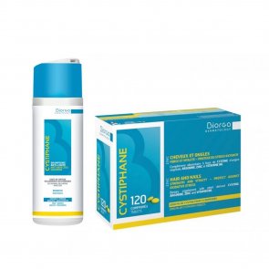 PAQUETE PROMOCIONAL:Cystiphane Biorga Food Supplement x120 + Anti-Hair Loss Shampoo 200ml