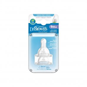 Dr. Brown's Fast Flow Narrow Baby Bottle Nipple 9m+ x2