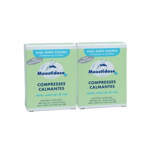 PROMOTIONAL PACK: Moustidose Soothing Towelettes After Bite Care 2x8