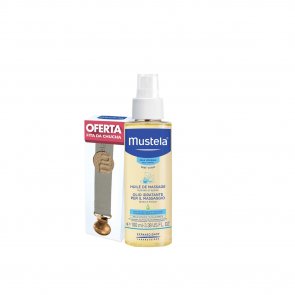 PROMOTIONAL PACK: Mustela Baby Massage Oil 100ml + Pacifier Beige Ribbon