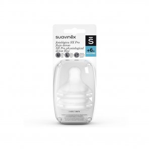 Suavinex Physiological Dense Flow SX Pro Silicone Nipple +6m x2