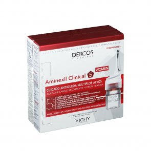 Vichy Dercos Aminexil Clinical 5 Alvos Mulher 12 Ampolas