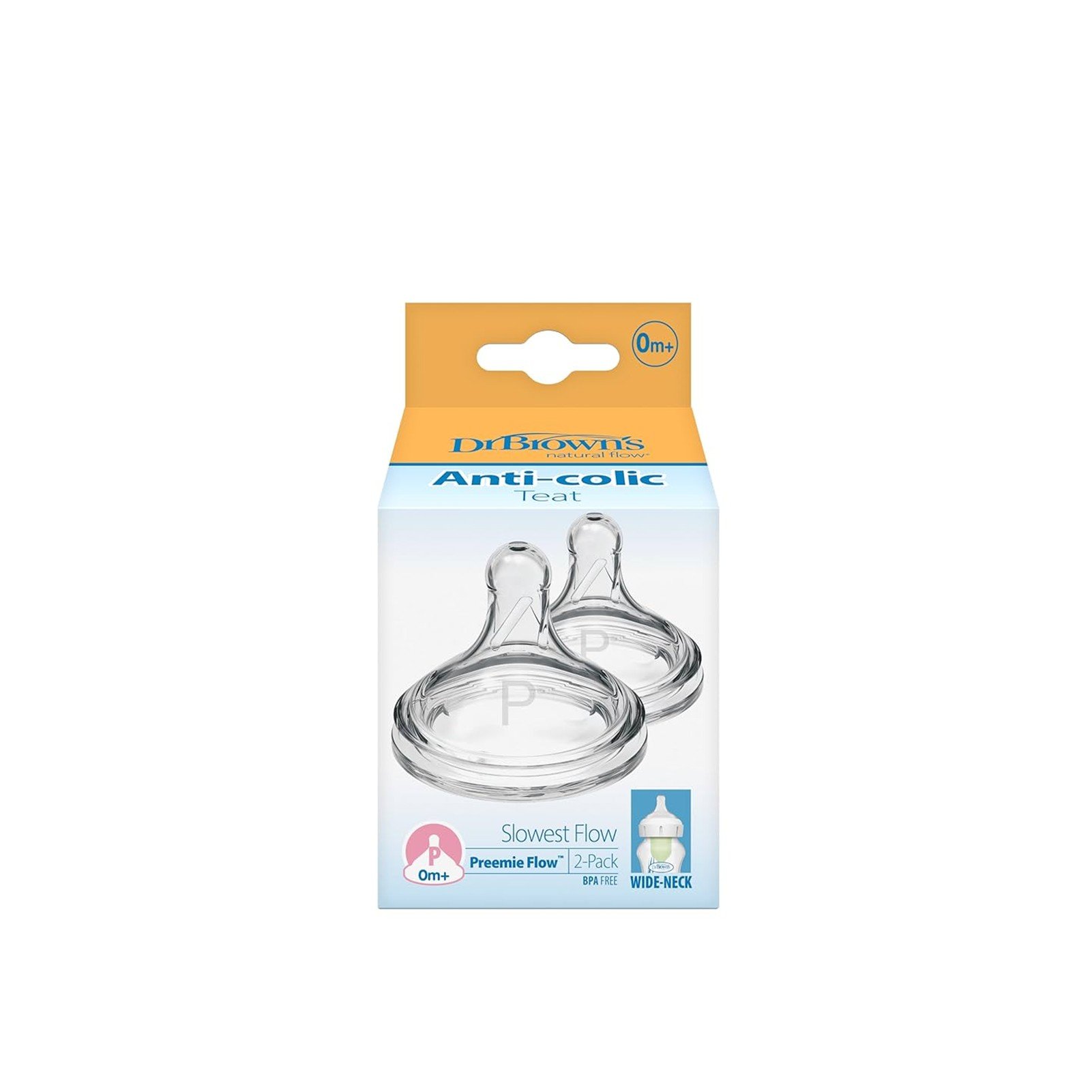 Brown's Options+ Preemie Flow Wide-Neck Baby Bottle Silicone