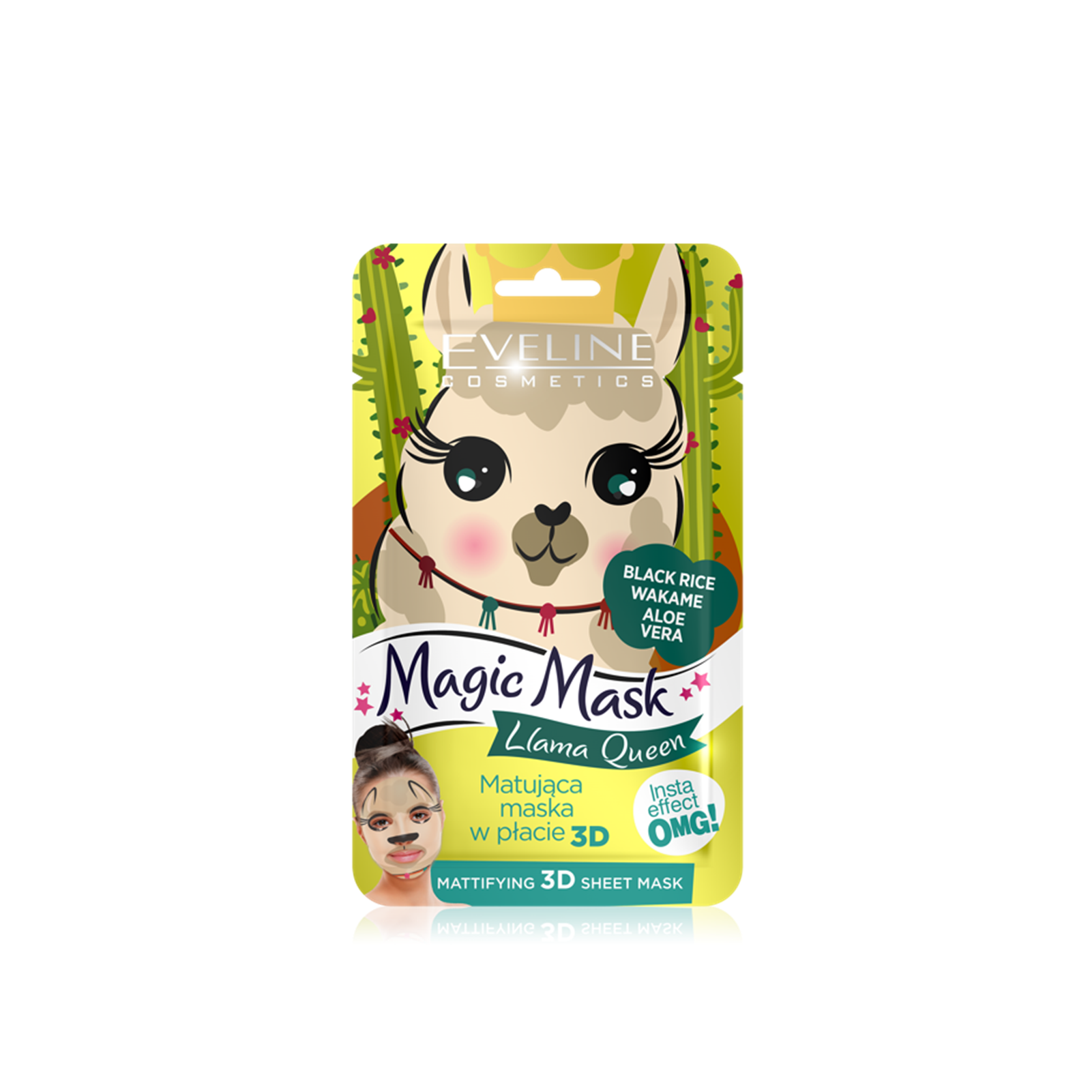 Buy Eveline Cosmetics Magic Mask Llama Queen Mattifying 3d Sheet Mask 