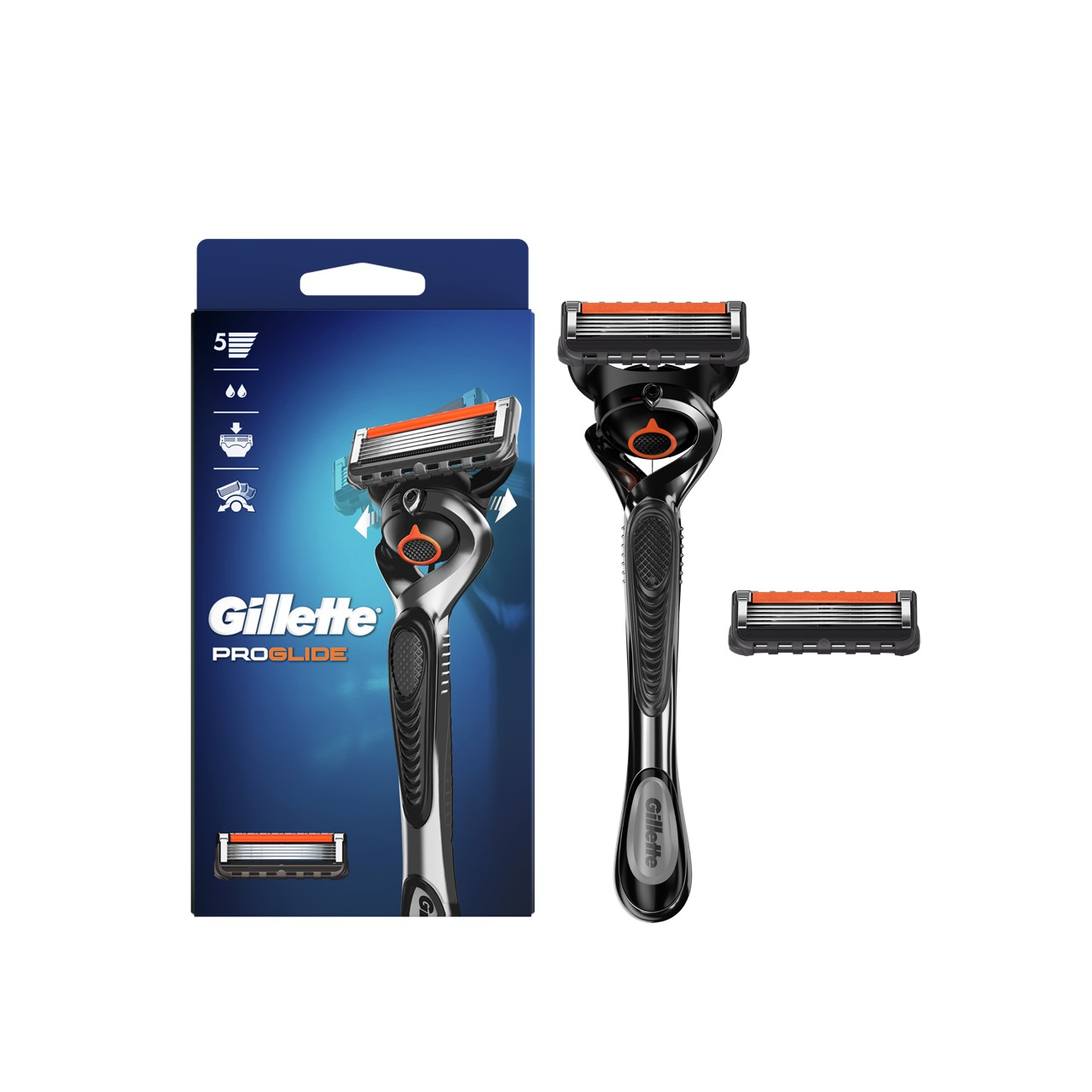Gillette Fusion ProGlide Power, Maquinilla de afeitar con tecnología  FlexBall en mango y 1 cuchilla de afeitar para hombres, Maquinillas de  afeitar