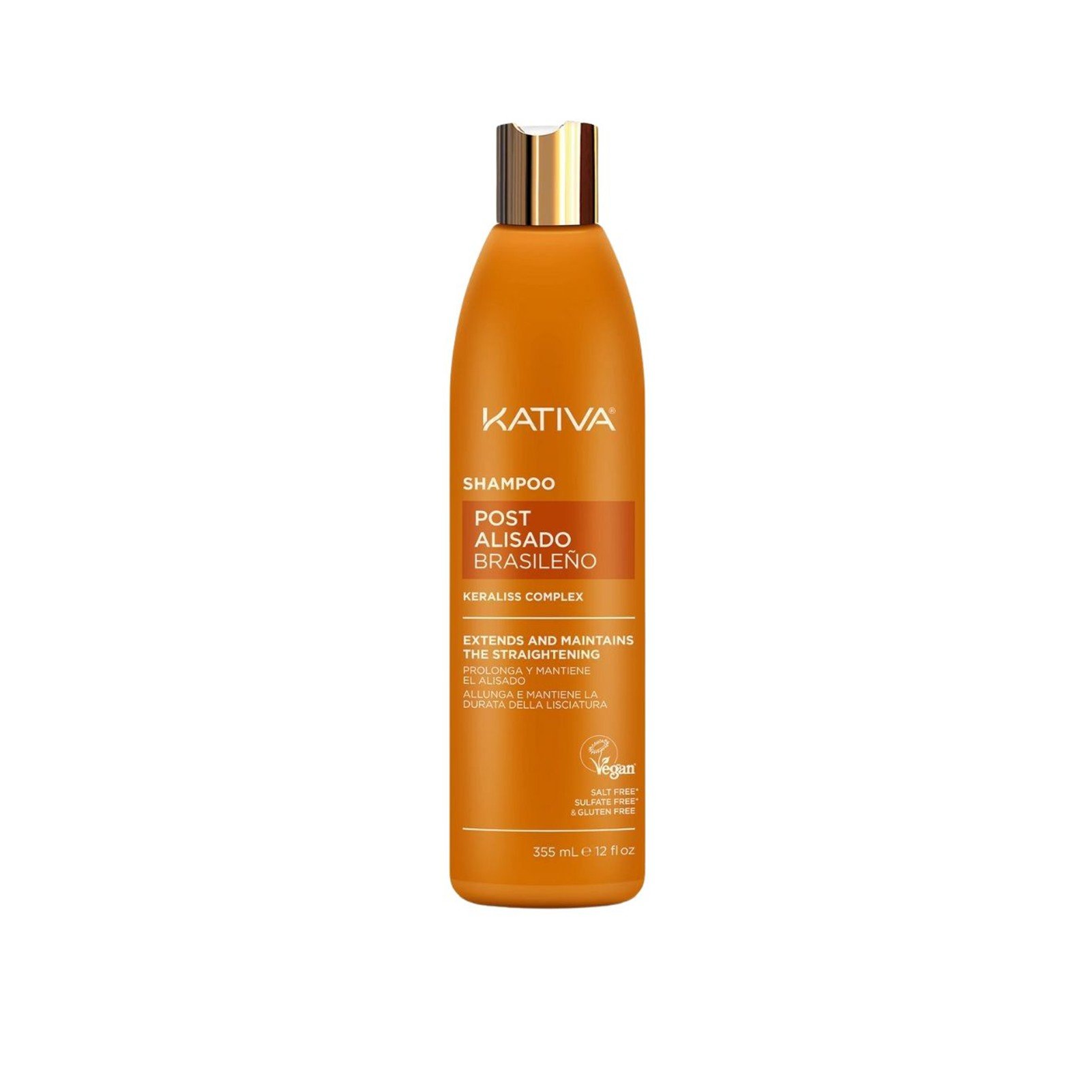 Kativa Post Brazilian Straightening Shampoo 355ml