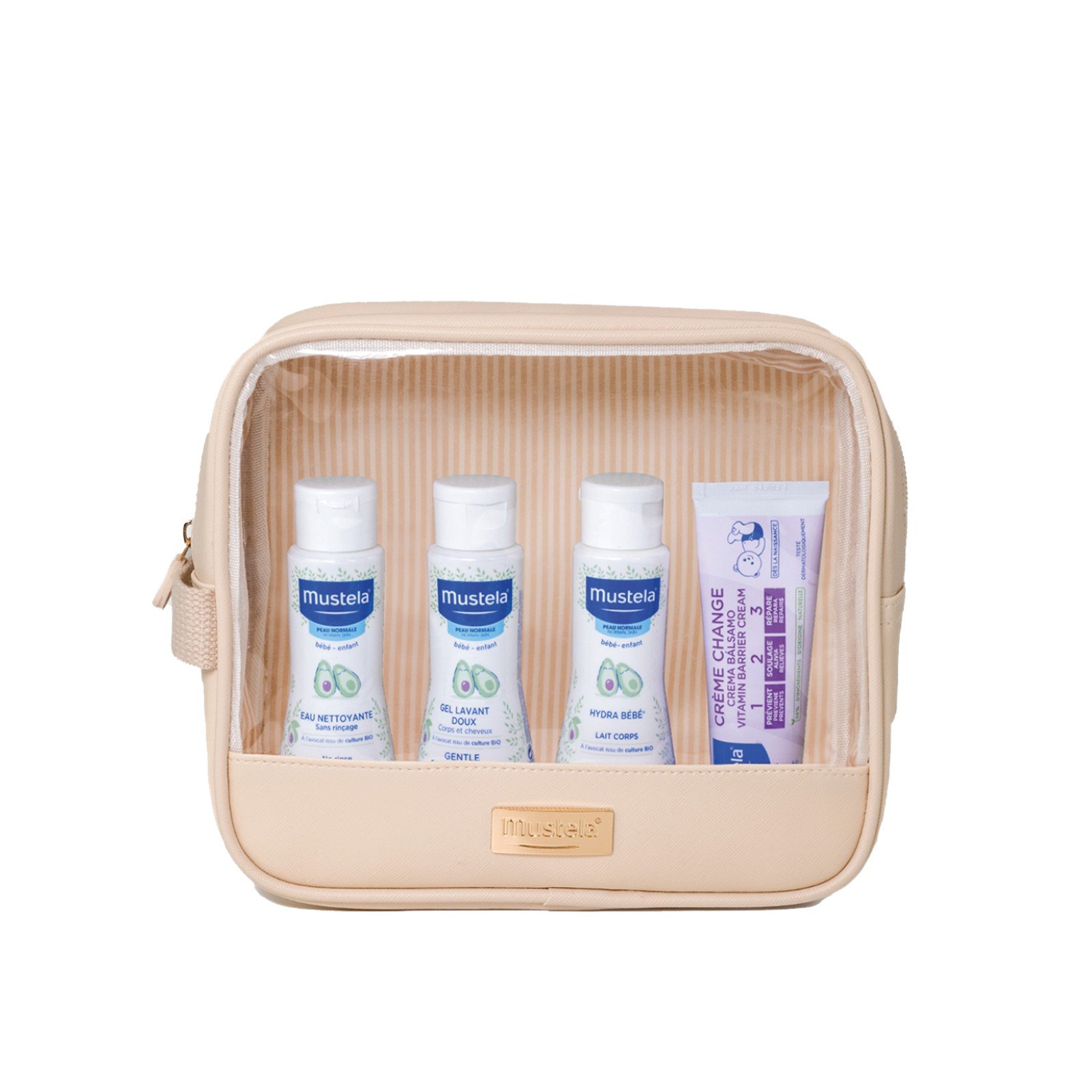 Mustela Essential Kit Products for Babies Newborns Travel Sizes Taupe