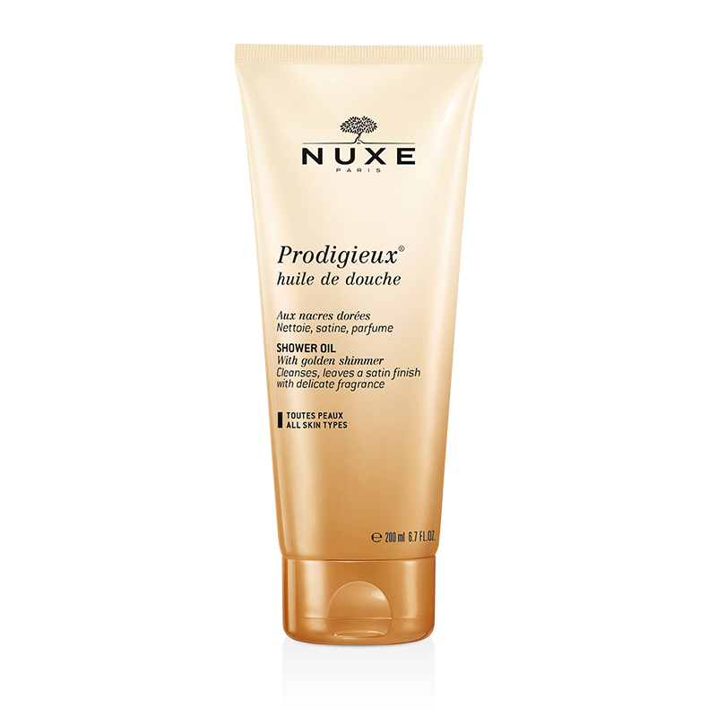 best shimmering body wash NUXE Prodigieux Shower Oil With Golden Shimmer