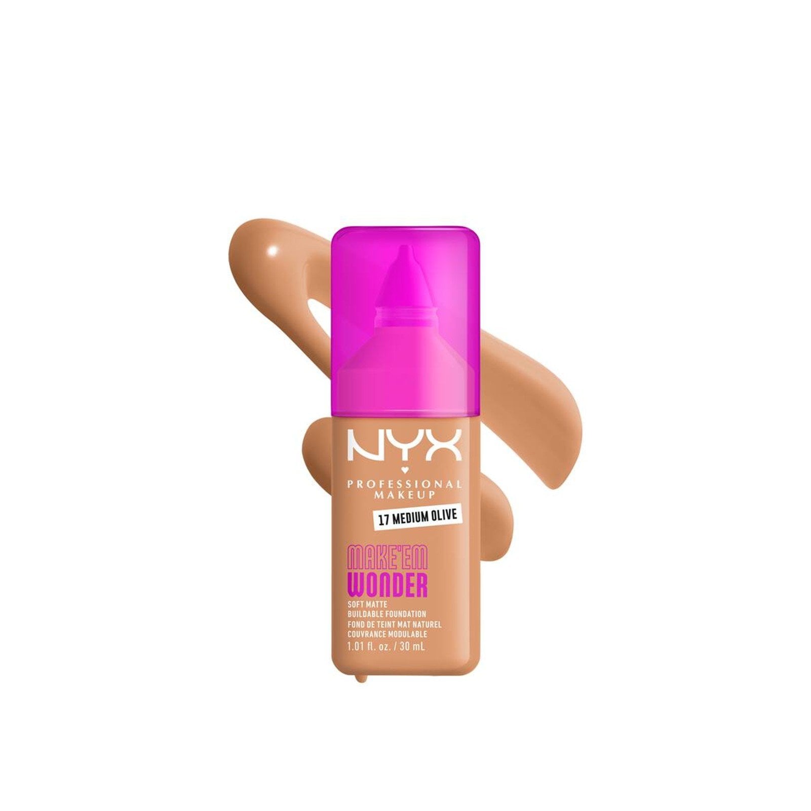 NYX Pro Makeup Make'em Wonder Soft Matte Buildable Foundation 17 NYX Pro Makeup Make'em Wonder Soft Matte Buildable Foundation 17