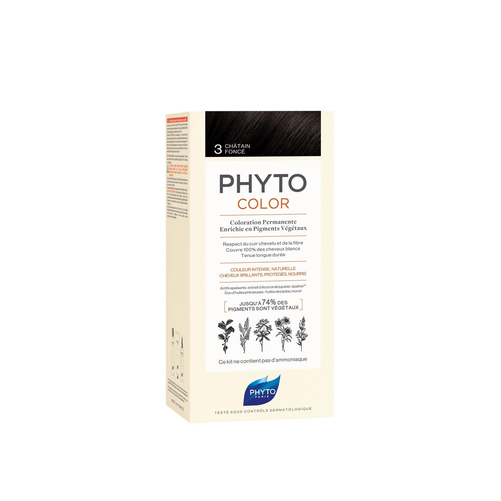 Phytocolor Permanent Color Shade 3 Dark Brown