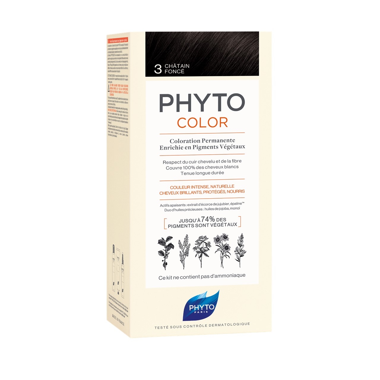 Phytocolor Permanent Color Shade 3 Dark Brown