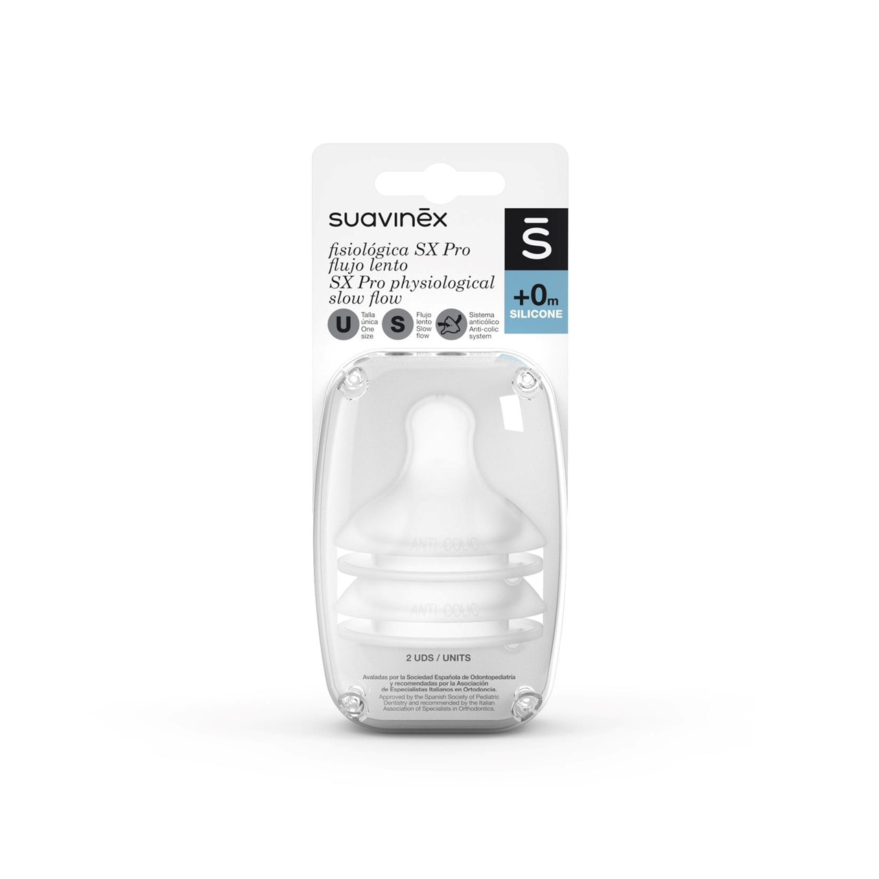 Buy Suavinex Physiological Slow Flow SX Pro Silicone Nipple +0m x2 · USA