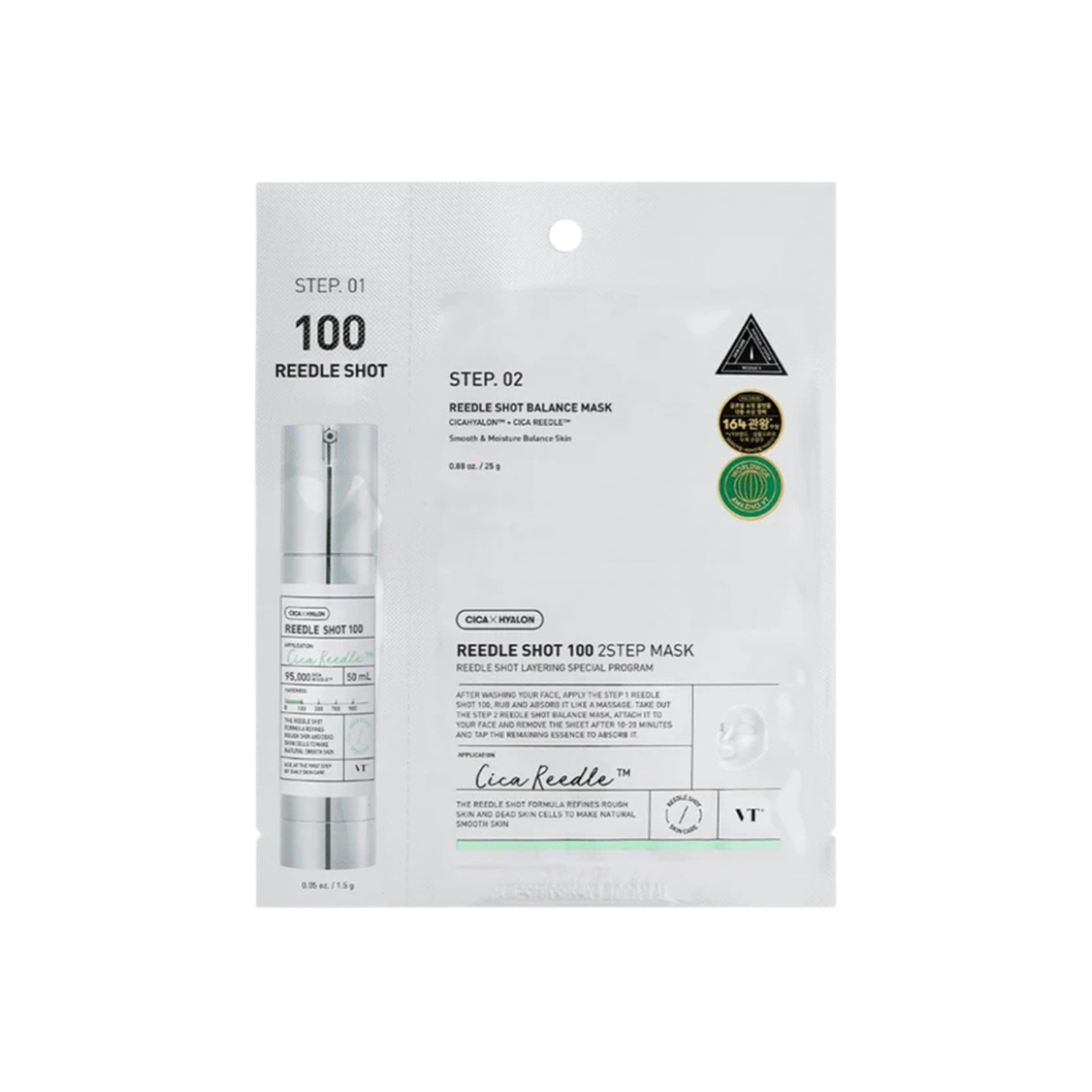 VT Cosmetics Cica Reedle Shot 100 2-Step Mask Japan